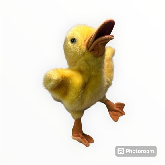 Folkmanis Duckling Hand Puppet - Marionnette à Main Caneton En Peluche Douce Et Réaliste